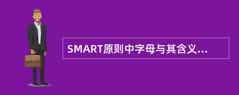 SMART原则中字母与其含义，对应正确的是（）。