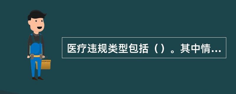 医疗违规类型包括（）。其中情节最严重的是犯罪行为，临床工作中的主要危险因素是违章