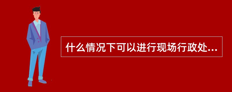 什么情况下可以进行现场行政处罚？