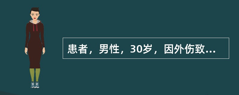 患者，男性，30岁，因外伤致左侧胫骨中下1/3骨折。石膏固定3个月后，患者复查X