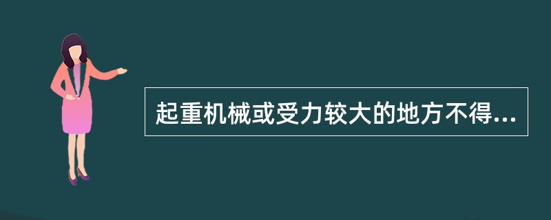 起重机械或受力较大的地方不得使用白棕绳。