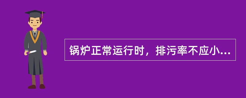 锅炉正常运行时，排污率不应小于（）