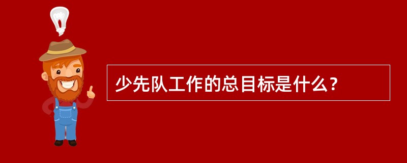 少先队工作的总目标是什么？