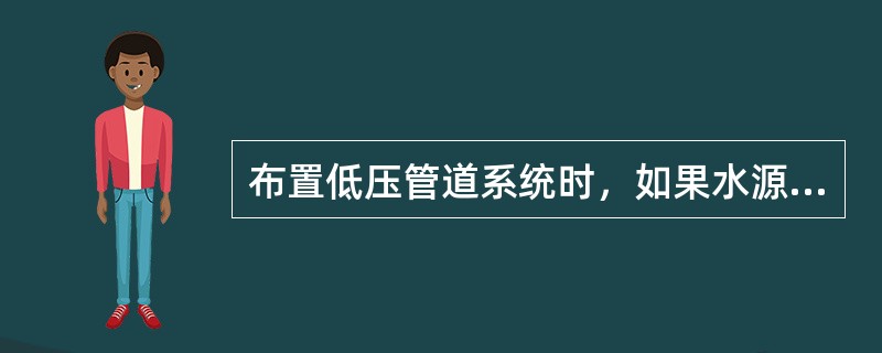 布置低压管道系统时，如果水源位于田块中心，且长宽比大于2，最适宜的管网布置形式为