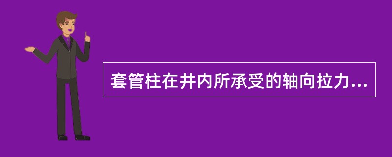 套管柱在井内所承受的轴向拉力，主要是由（）产生的。