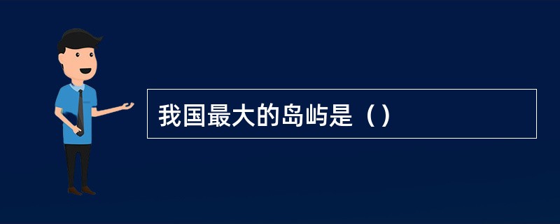 我国最大的岛屿是（）