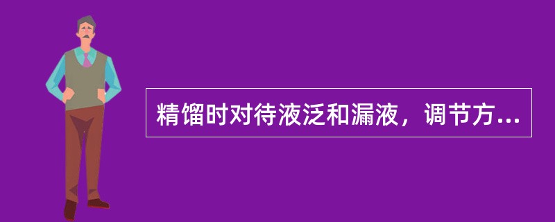 精馏时对待液泛和漏液，调节方向相同。（）