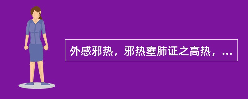 外感邪热，邪热壅肺证之高热，治疗应首选（）