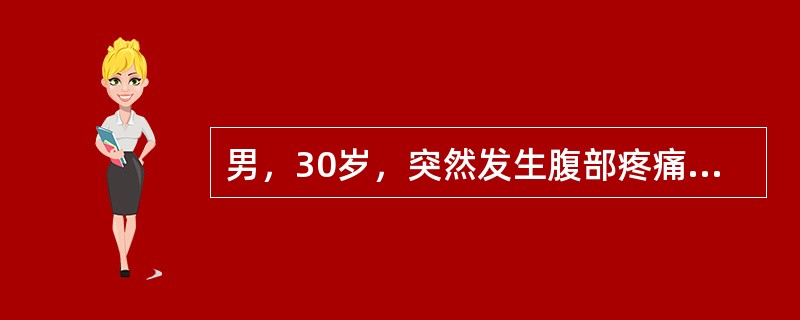 男，30岁，突然发生腹部疼痛，临床检查：腹肌紧张，有反跳痛，需要行X线检查。疑有