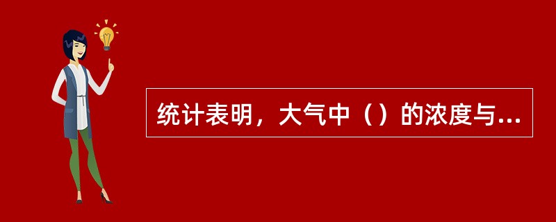 统计表明，大气中（）的浓度与地表平均温度呈正比。