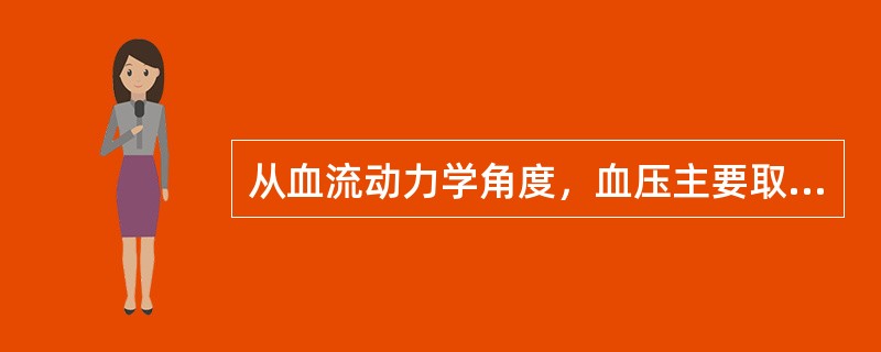 从血流动力学角度，血压主要取决于（）。