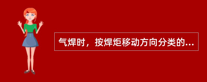气焊时，按焊炬移动方向分类的左焊法（）。
