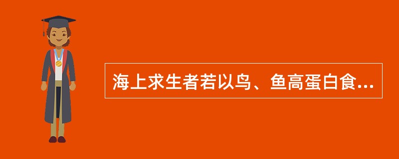 海上求生者若以鸟、鱼高蛋白食物充饥应在（）情况下才能食用。