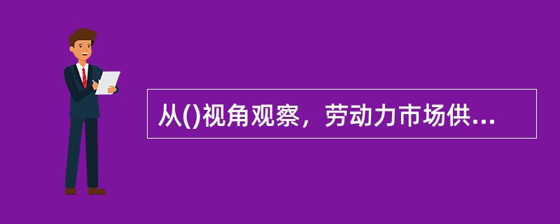 从()视角观察，劳动力市场供求运动决定着工资