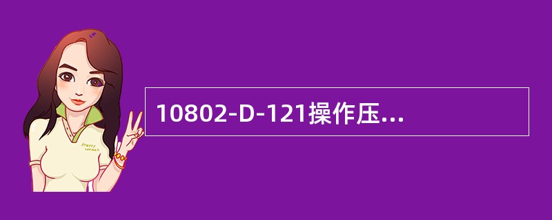 10802-D-121操作压力为（）温度为（）。