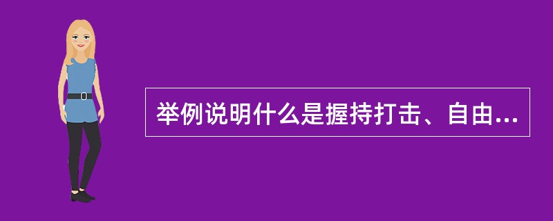 举例说明什么是握持打击、自由打击？其特点是什么？在开棉机的工艺过程中，自由打击比