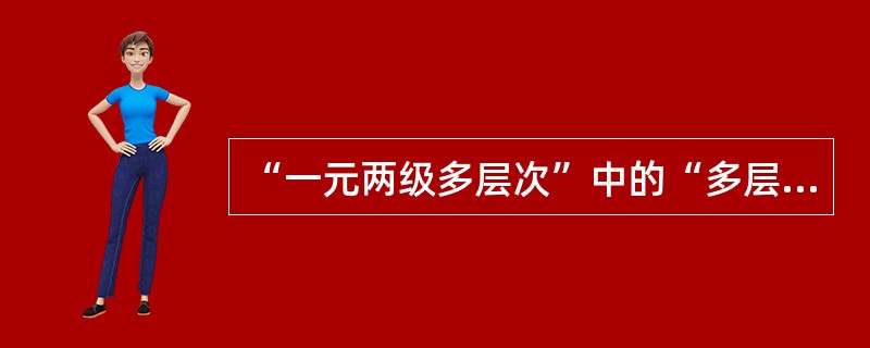 “一元两级多层次”中的“多层次”是指中央、省、市三个不同效力的层次。