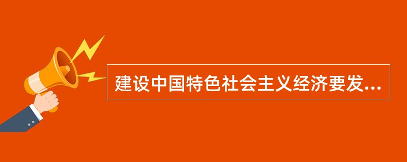 建设中国特色社会主义经济要发展（）。