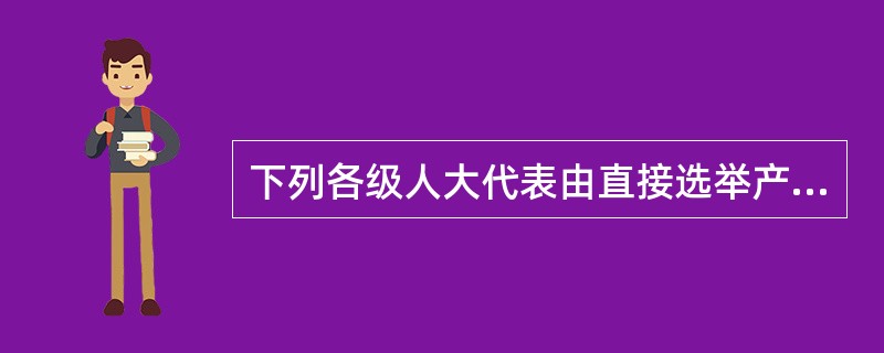 下列各级人大代表由直接选举产生的是（）