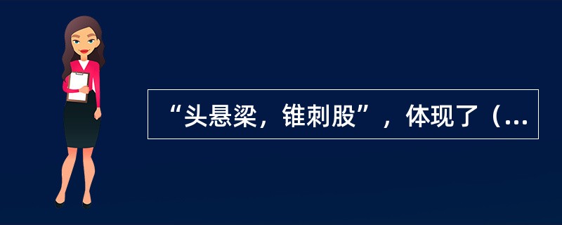 “头悬梁，锥刺股”，体现了（）。