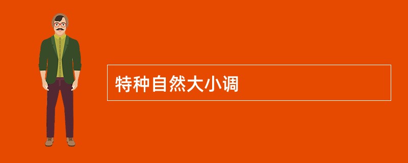 特种自然大小调