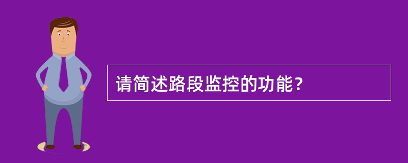 请简述路段监控的功能？