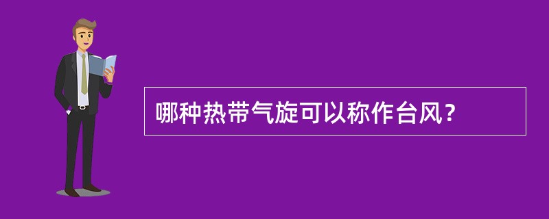 哪种热带气旋可以称作台风？