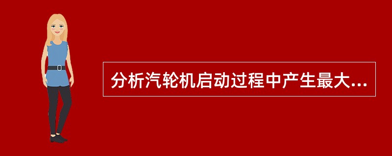 分析汽轮机启动过程中产生最大热应力的部位和时间？