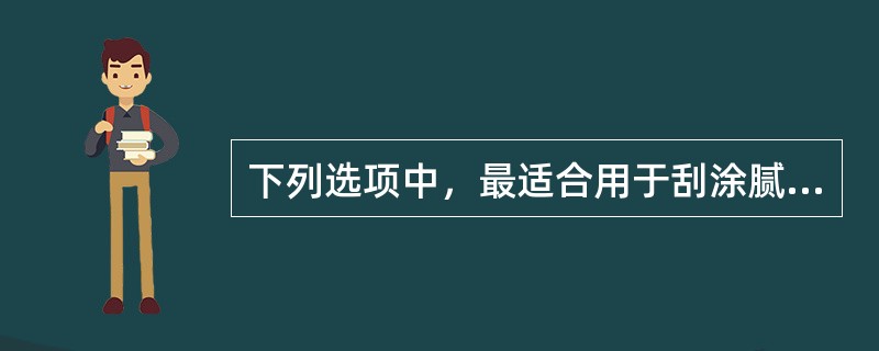 下列选项中，最适合用于刮涂腻子前打磨羽状边的是（）。