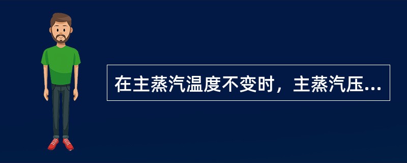 在主蒸汽温度不变时，主蒸汽压力的变化对汽轮机运行有何影响？