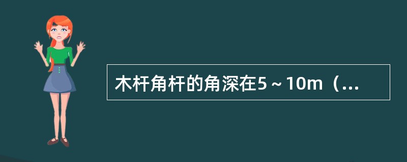 木杆角杆的角深在5～10m（偏转角200～400）时加装（）。