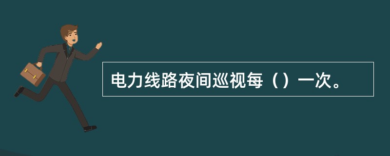 电力线路夜间巡视每（）一次。