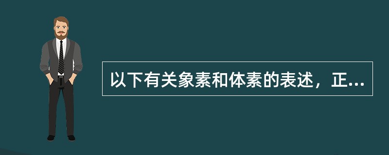 以下有关象素和体素的表述，正确是（）