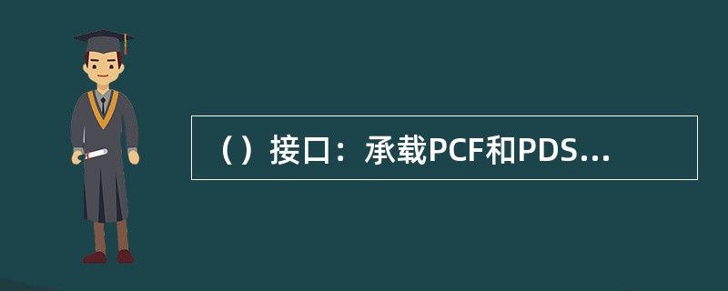 （）接口：承载PCF和PDSN之间的数据传输。