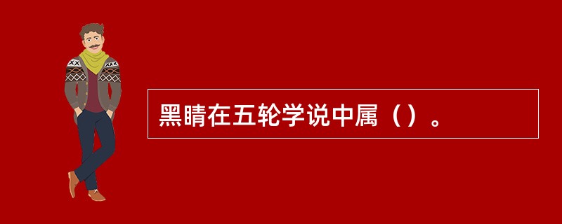 黑睛在五轮学说中属（）。