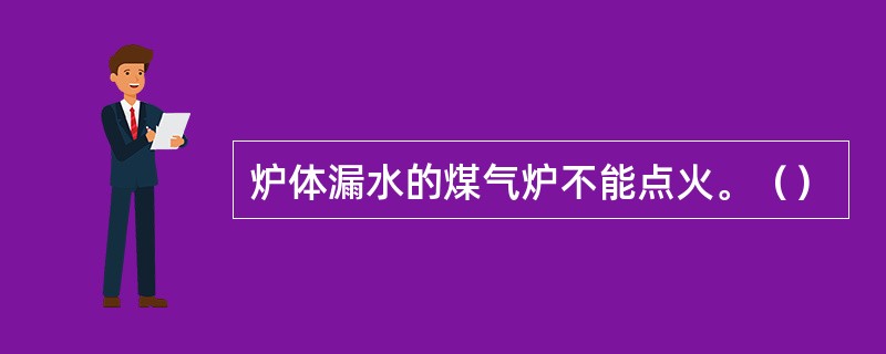 炉体漏水的煤气炉不能点火。（）