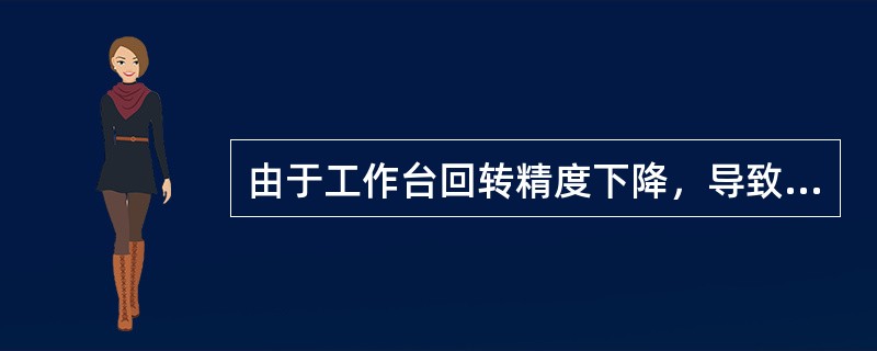 由于工作台回转精度下降，导致镗床加工（）同一轴线孔时中心线产生不共面或不同轴误差