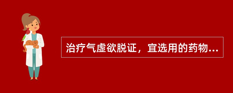 治疗气虚欲脱证，宜选用的药物是（）。