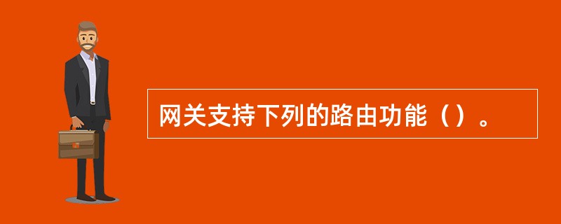 网关支持下列的路由功能（）。