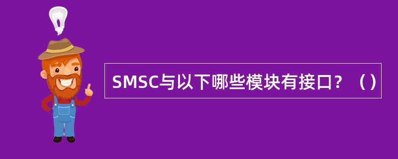 SMSC与以下哪些模块有接口？（）