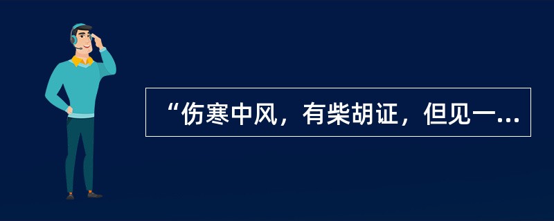 “伤寒中风，有柴胡证，但见一证便是，不必悉具”下列哪种解释最全面（）。