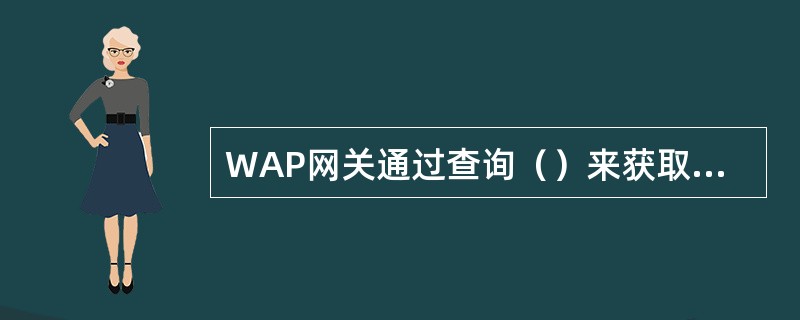 WAP网关通过查询（）来获取用户归属地ISMP信息。