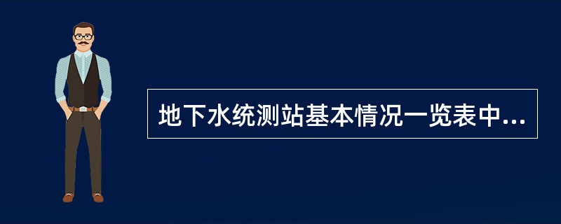 地下水统测站基本情况一览表中“监（统）测井类型”栏，填写生产井、（）、勘探井或专