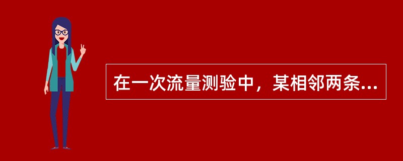 在一次流量测验中，某相邻两条测深垂线间的平均水深是12.4m，其中的一条垂线水深