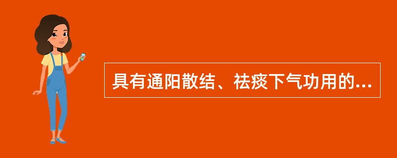 具有通阳散结、祛痰下气功用的方剂是（）。