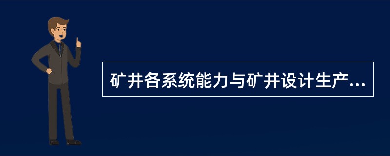 矿井各系统能力与矿井设计生产能力相适应。