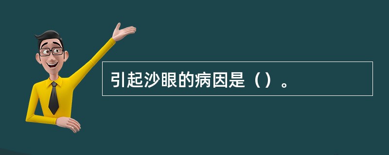 引起沙眼的病因是（）。