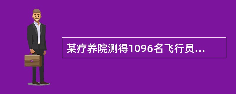 某疗养院测得1096名飞行员红细胞数（万／mm），经检验该资料服从正态分布，其均