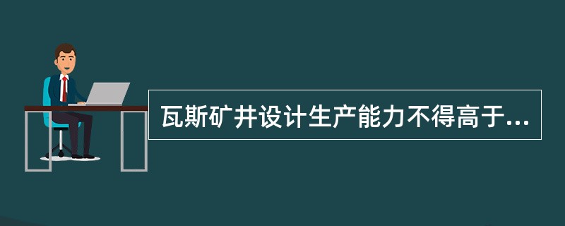 瓦斯矿井设计生产能力不得高于（）。