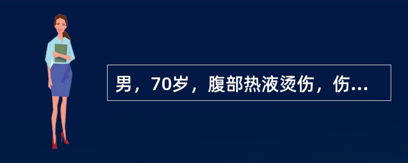 男，70岁，腹部热液烫伤，伤后1个月仍未愈合，并伴有大量脓性分泌物，治疗应采取（